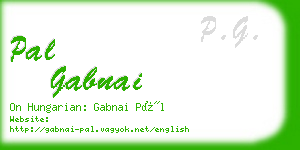 pal gabnai business card